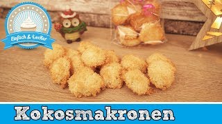 Kokosmakronen selber machen  einfaches Rezept 🍪 [upl. by Annayad843]