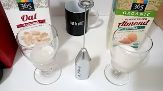 Oat Milk vs Almond Milk part 2 Frothing Test [upl. by Notffilc815]