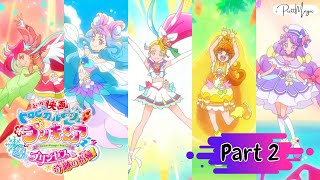 1080p TropicalRouge Precure Group Transformation 2 Ver Movie Part 2 [upl. by Ackler]