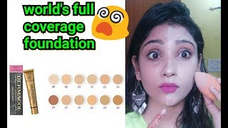 worlds most full coverage foundation  dermacol foundation review hindi [upl. by Alliuqa]