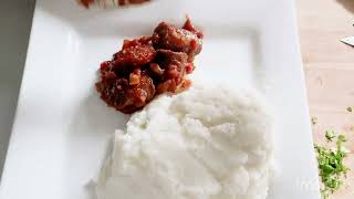 Korean women cooks PapSadzafufu amp Boerewors stew [upl. by Kos]