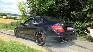 Mercedes C63 AMG goes CRAZY 1080p [upl. by Ferullo892]