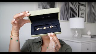 VCA Van Cleef amp Arpels 5 Motif Vintage Alhambra Guilloché Bracelet Unboxing [upl. by Atnwahs]