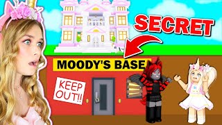 I CAUGHT Moody Building A SECRET BASE Under My House In Adopt Me Roblox [upl. by Eoj989]