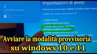 Come avviare la modalità provvisoria su windows 10 e 11 Tutorial [upl. by Giardap]