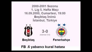 Beşiktaş  Fenerbahçe  16092000 TELE ON [upl. by Rennob379]