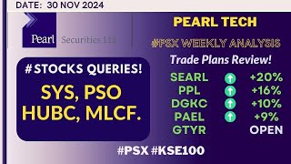 PSX  Pearl Tech KSE100 100k ✅ December Seasoanls Next Actions [upl. by Gazo]