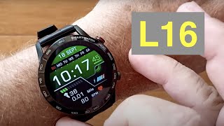 Bakeey L16 FullTouch 360360 HD IPS Screen IP68 Waterproof ECG Smartwatch Unboxing and 1st Look [upl. by Meekahs675]