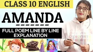 Amanda class 10Amanda class 10 englishAmanda poem class 10Class 10 English [upl. by Jeniece]