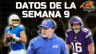 Los Datos que nos dejó la Semana 9 de la NFL [upl. by Ecniv]