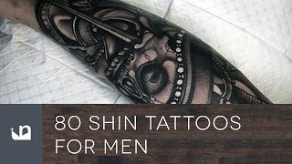 80 Shin Tattoos For Men [upl. by Roobbie]