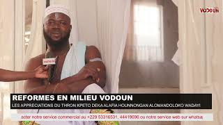 VODOUN TV BÉNIN  RÉFORMES EN MILIEU VODOUN LES APPRÉCIATIONS DU HOUNNONGAN ALOMADOLOKO [upl. by Leugar]