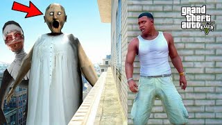 BIGGEST Evil Granny Attached IN GTA 5  GRANNY KIDNAPPED SHINCHAN  Lovely Boss [upl. by Eibrik]