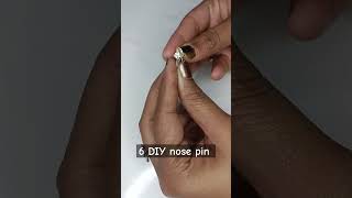 😱DIY Fake nose pin shortsfeed howtomake handmade [upl. by Alledi293]