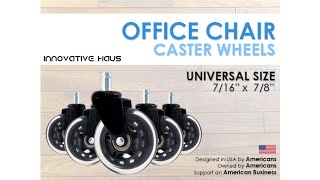 Upgrade Your Office Chair with Heavy Duty FloorSafe Caster Wheels [upl. by Dreda]