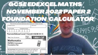 GCSE Edexcel Maths November 2022 Paper 2 Foundation Tier Calculator [upl. by Greyso]