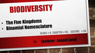 Class 9 Biology Chapter 3 The Five Kingdoms  Binomial Nomenclature [upl. by Benedix]