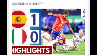 🔴Spain vs Italy 10 All GOALS amp Extended HIGHLIGHTS  UEFA EURO 2024 [upl. by Kaylil763]