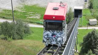 Standseilbahn 718801 Sedrun NEAT Installationsplatz  Unterkünfte Bergfahrt  Funicular [upl. by Hernandez]