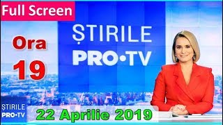 Stirile ProTv 22 Aprilie 2019 Ora 19  ProTv News 22 April 2019 Time 19 YouTube Online [upl. by Yrmac]