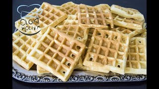 Belgische Waffeln mit Milch  Grundteig Rezept  Ganz Einfach [upl. by Desi633]