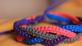 como hacer una pulsera macrame multicolor trenzada [upl. by Einnaffit190]