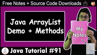 ArrayList in Java Demo amp Methods [upl. by Lamiv]