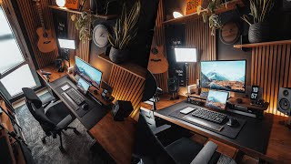 My 2024 Desk Setup  Home Office Tour New Monitor Chair amp Desk Accessories [upl. by Enuj862]