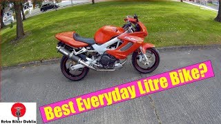 2002 honda vtr 1000 review  honda vtr 1000 firestorm 2000 yellow review amp start up MotoVlog [upl. by Strain]