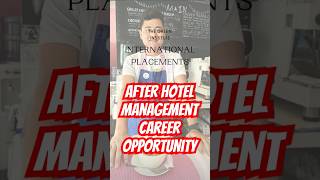 After Hotel Management Career  Career Opportunity career job [upl. by Nnyladnarb]