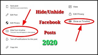 How to hideunhide posts from Facebook timeline 2020 [upl. by Kathi]