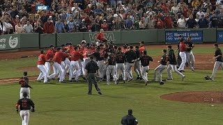 Kevin Gregg David Ortiz exchange words as benches clear [upl. by Meehan45]