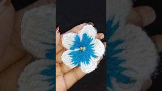 How to make woolen flowershorts viralvideo trending trendingshorts craft woolencraft [upl. by Vance]