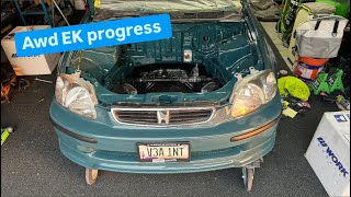 AWD CIVIC EK PROGRESS IS SLOW [upl. by Matthieu]