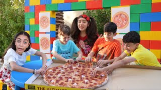 Heidi Zidane and Friends order the biggest pizza [upl. by Geehan]