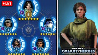 Galactic Legend Leia Organa Defense Testing vs ALL Galactic Legends  Is This the BEST Leia Team [upl. by Enyawud564]