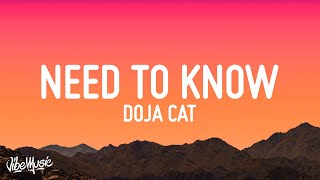 Doja Cat  Need To Know Lyrics [upl. by Alfonso]