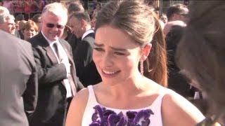 Emilia Clarke Emmy interview [upl. by Anaitsirc]