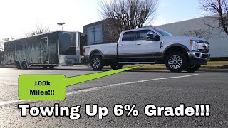 First Tow W Ford F350 Powerstroke Up Steep Grade  Is It Better Than My RAM 3500 [upl. by Dunton]