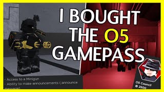 So I Bought The O5 Gamepass In SCP Roleplay [upl. by Noyrb]