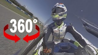 360° Jerez onboard  Dominique Aegerter DOMI77  Training lap [upl. by Konstantine866]