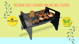 Unboxing the Trilonium Triple Seasoned Iron BBQ Grill Flatpack [upl. by Scotty]