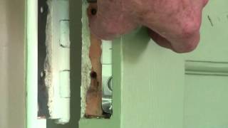 how to Adjust a door with a penny no need to use a door planer [upl. by Nialb]