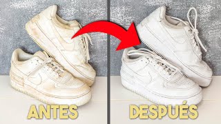 Cómo LAVAR unas ZAPATILLAS BLANCAS 👟✅ Limpiar y Blanquear Zapatillas Blancas [upl. by Enilec880]