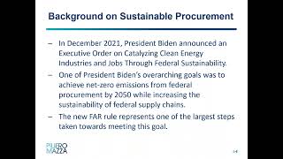 Sustainable Procurement A Closer Look at the New Federal Acquisition Regulation FAR [upl. by Becket100]