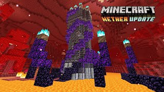 Minecraft Nether Update  Blackstone Tower Speed Build [upl. by Ehrlich161]