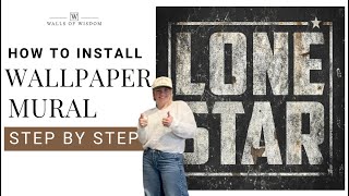 How To Install Peel and Stick Wallpaper Mural Step By Step [upl. by Lawrenson]