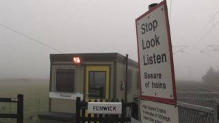 Trains passing Fenwick Level Crossing [upl. by Dominy81]