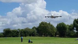 Taken at myrtle avenue Heathrow 15 07 2023 a windy landing [upl. by Eekaz]