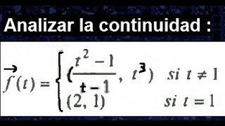 Continuidad de funciones vectoriales de variable real condiciones de continuidad [upl. by Ad]